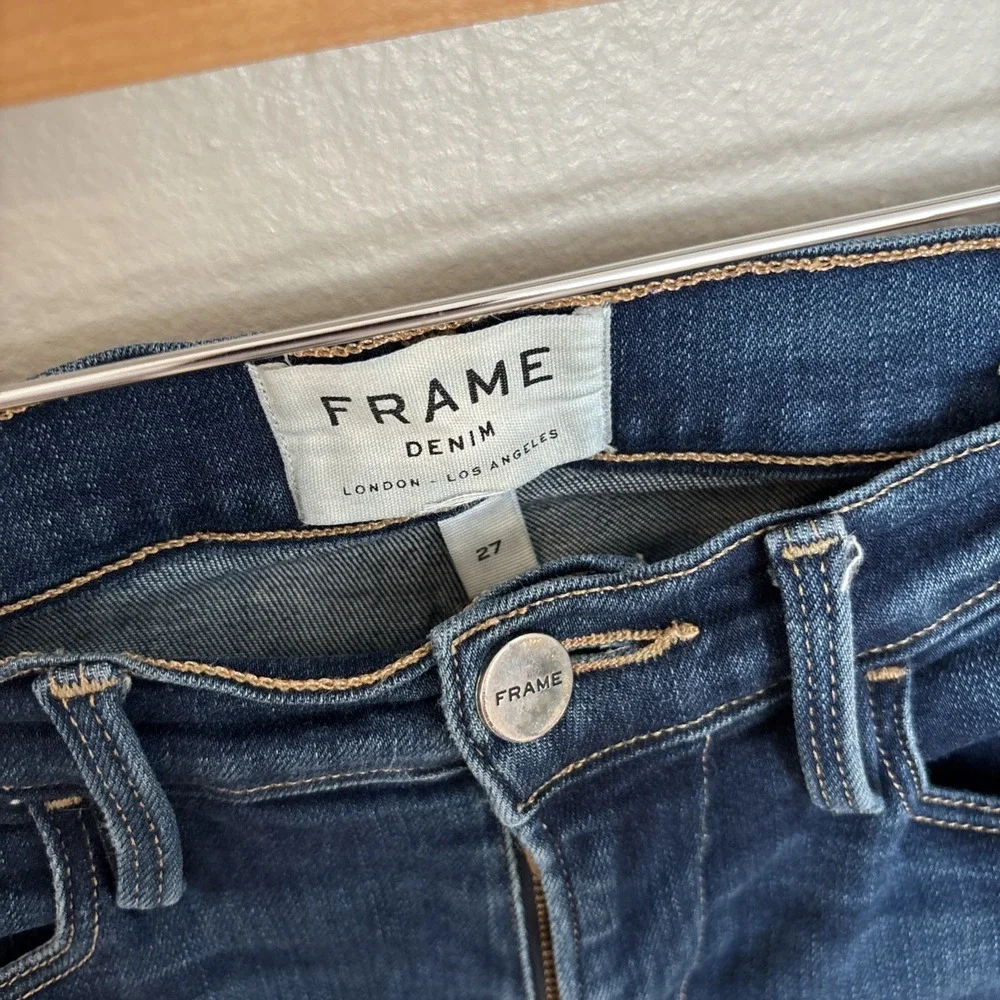 FRAME Le High Skinny Jeans Womens Size‎ 27 Blue Denim Columbia Road Wash